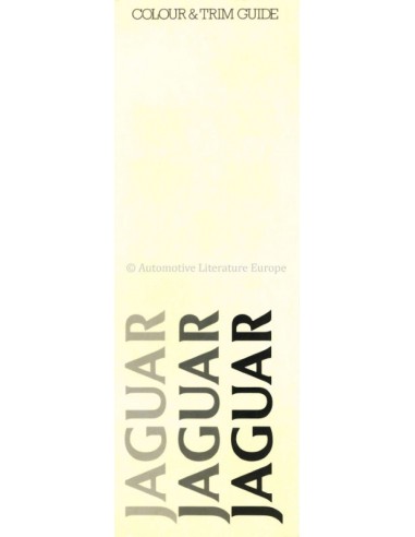 1986 JAGUAR FARBFÜHRER PROSPEKT ENGLISCH