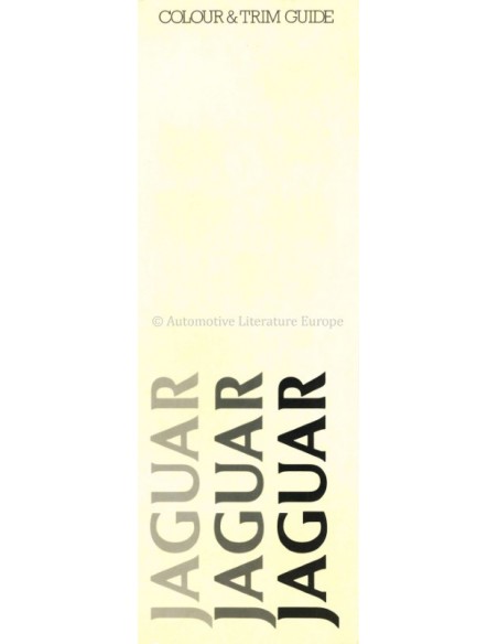 1986 JAGUAR FARBFÜHRER PROSPEKT ENGLISCH