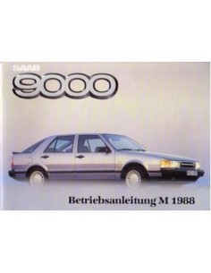 1988 SAAB 9000 INSTRUCTIEBOEKJE DUITS