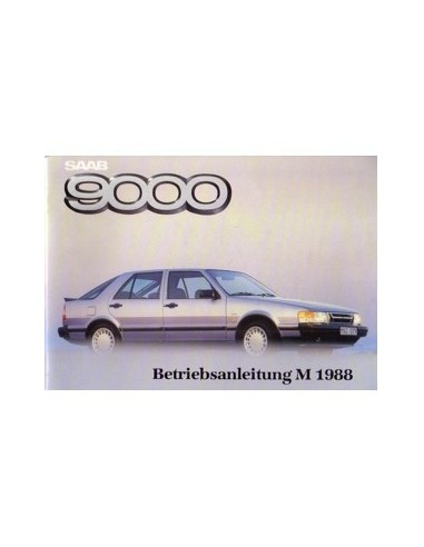 1988 SAAB 9000 INSTRUCTIEBOEKJE DUITS