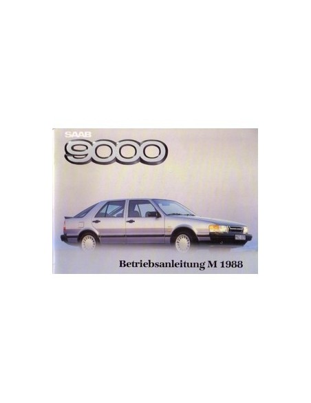 1988 SAAB 9000 INSTRUCTIEBOEKJE DUITS