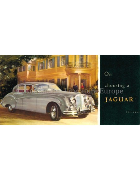 1958 JAGUAR PROGRAMMA BROCHURE ENGELS