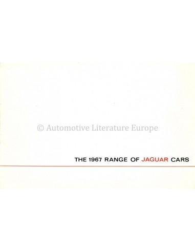 1967 JAGUAR PROGRAMMA BROCHURE ENGELS