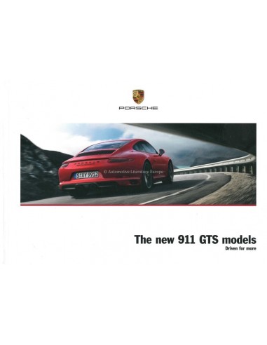 2017 PORSCHE 911 GTS HARDCOVER PROSPEKT ENGLISCH