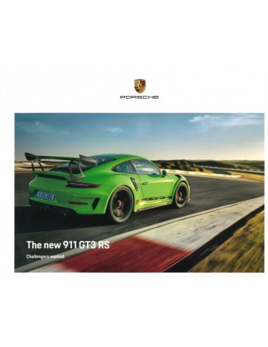 2019 PORSCHE 911 GT3 RS HARDCOVER PROSPEKT ENGLISCH