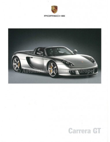 2003 PORSCHE CARRERA GT BROCHURE ENGELS