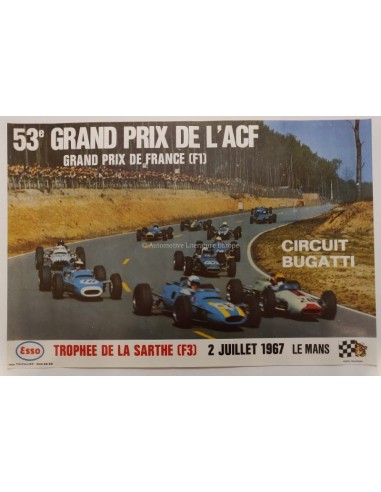 1967 53E GRAND PRIX L'ACF FRANCE ORIGINAL POSTER
