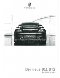 2008 PORSCHE 911 GT2 MODELGEGEVENS BROCHURE DUITS