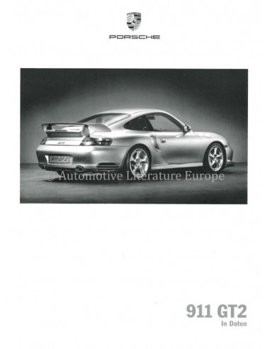 2002 PORSCHE 911 GT2 MODELL IN DATEN PROSPEKT DEUTSCH