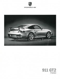 2003 PORSCHE 911 GT2 MODEL DATA BROCHURE DUTCH
