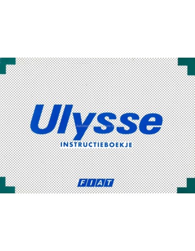 1998 FIAT ULYSSE BETRIEBSANLEITUNG NIEDERLANDISCH