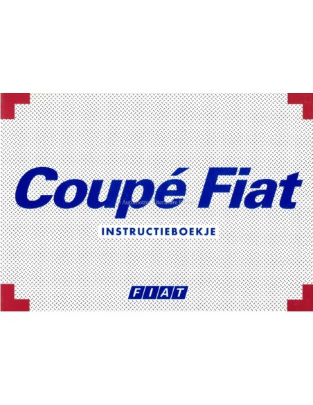1996 FIAT COUPE INSTRUCTIEBOEKJE NEDERLANDS