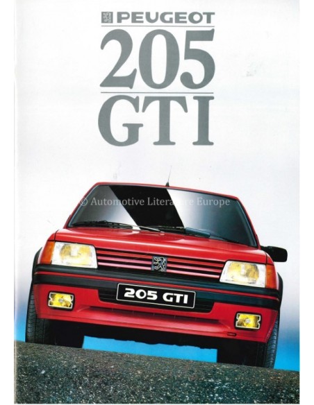 1988 PEUGEOT 205 GTI PROSPEKT NIEDERLÄNDISCH