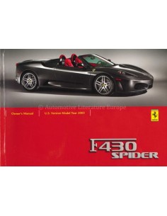 2005 FERRARI F430 SPIDER INSTRUCTIEBOEKJE ENGELS (USA)