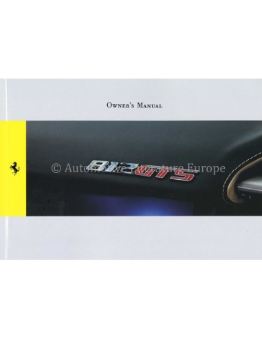 2020 FERRARI 812 GTS OWNERS MANUAL ENGELS