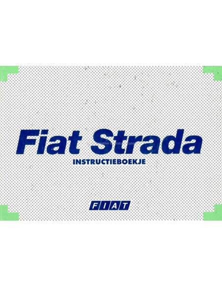 2000 FIAT STRADA INSTRUCTIEBOEKJE NEDERLANDS
