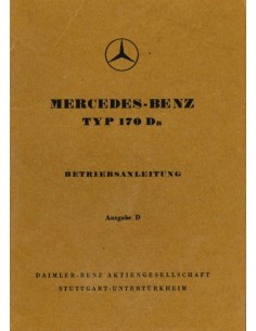 1952 MERCEDES BENZ 170 DA BETRIEBSANLEITUNG DEUTSCH