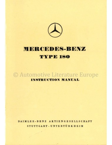 1956 MERCEDES BENZ 180 BETRIEBSANLEITUNG DEUTSCH
