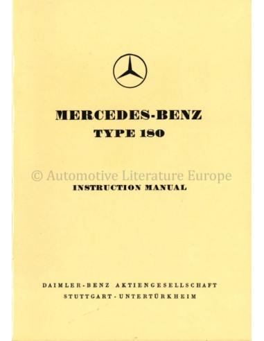 1956 MERCEDES BENZ 180 OWNERS MANUAL GERMAN