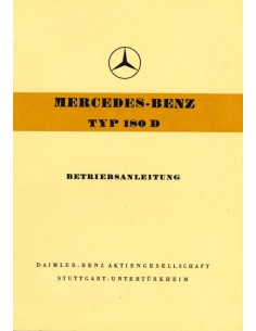 1956 MERCEDES BENZ TYP 180 D INSTRUCTIEBOEKJE DUITS