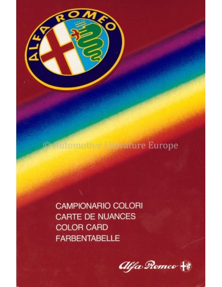 1987 ALFA ROMEO KLEURENSCHEMA BROCHURE
