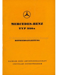 1955 MERCEDES BENZ TYP 220 A OWNERS MANUAL GERMAN