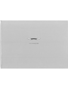 2002 ASTON MARTIN V12 VANQUISH HARDCOVER BROCHURE DUITS