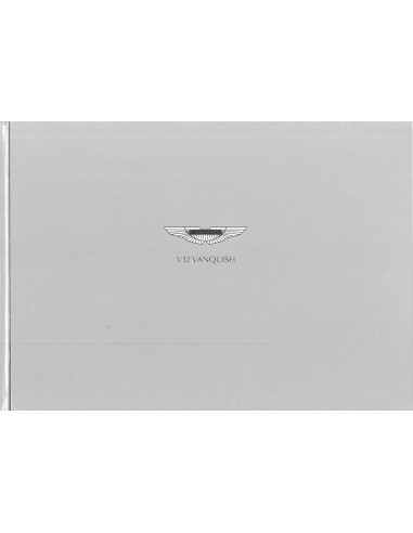 2002 ASTON MARTIN V12 VANQUISH HARDCOVER PROSPEKT DEUTSCH