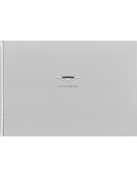 2002 ASTON MARTIN V12 VANQUISH HARDCOVER PROSPEKT DEUTSCH