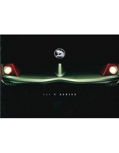 2003 HOLDEN HSV Y SERIES BROCHURE AUSTRALIAN