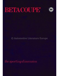 1979 LANCIA BETA COUPÉ BROCHURE ENGLISH