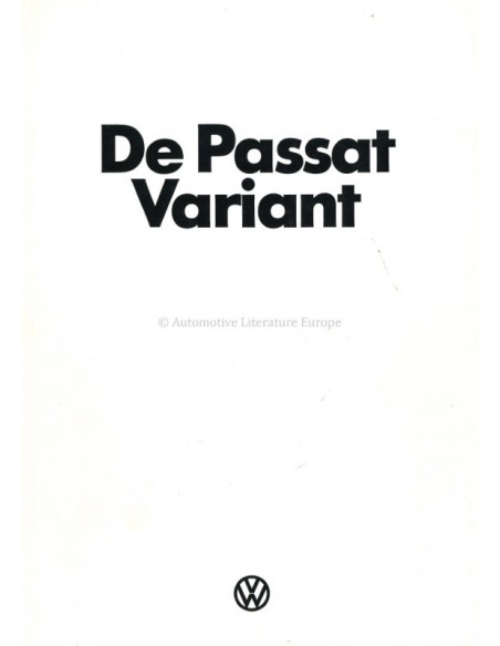 1974 VOLKSWAGEN PASSAT VARIANT BROCHURE DUTCH