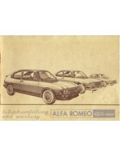 1981 ALFA ROMEO ALFASUD INSTRUCTIEBOEKJE DUITS