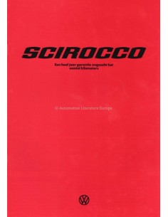 1976 VOLKSWAGEN SCIROCCO BROCHURE DUTCH