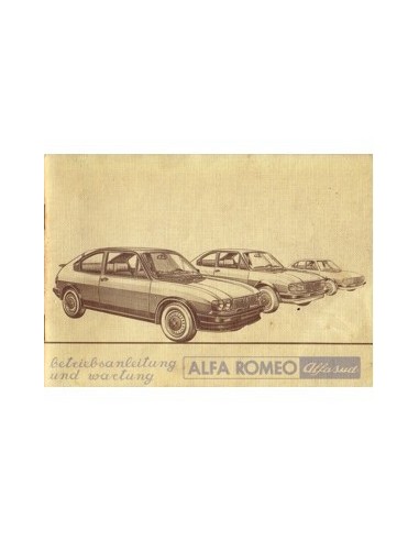 1981 ALFA ROMEO ALFASUD INSTRUCTIEBOEKJE DUITS