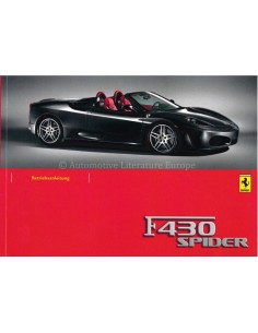 2007 FERRARI F430 SPIDER BETRIEBSANLEITUNG DEUTSCH