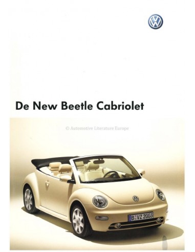 2003 VOLKSWAGEN NEW BEETLE CABRIOLET BROCHURE NEDERLANDS