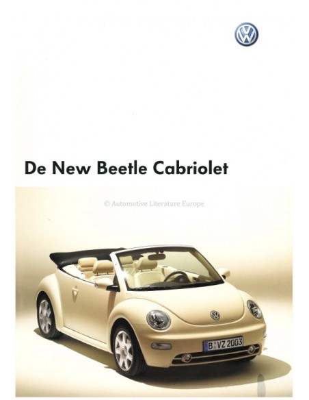 2003 VOLKSWAGEN NEW BEETLE CABRIOLET BROCHURE NEDERLANDS