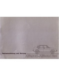 1977 ALFA ROMEO ALFASUD 5M INSTRUCTIEBOEKJE DUITS