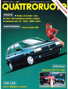 1988 QUATTRORUOTE MAGAZINE 388 ITALIAANS