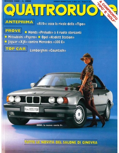 1988 QUATTRORUOTE MAGAZINE 389 ITALIAN