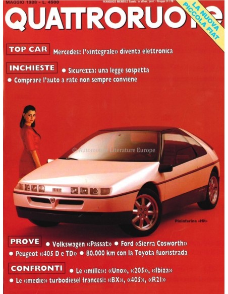 1988 QUATTRORUOTE MAGAZINE 391 ITALIAANS