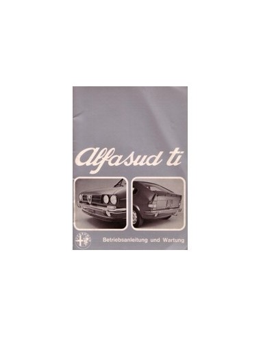 1974 ALFA ROMEO ALFASUD TI INSTRUCTIEBOEKJE DUITS