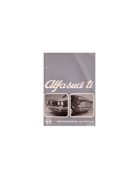 1974 ALFA ROMEO ALFASUD TI INSTRUCTIEBOEKJE DUITS