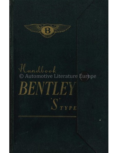 1956 BENTLEY S TYPE BETRIEBSANLEITUNG ENGLISCH