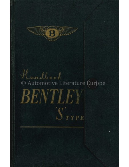 1956 BENTLEY S TYPE INSTRUCTIEBOEKJE ENGELS