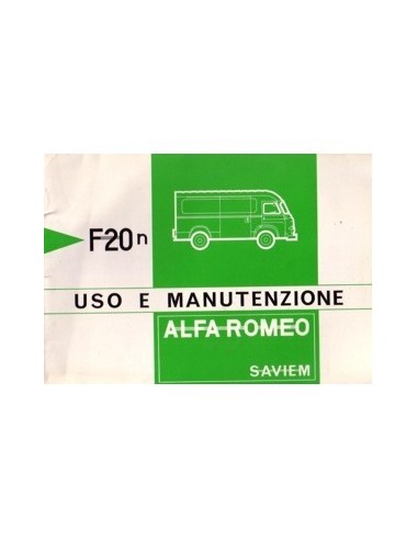 1973 ALFA ROMEO F20N SAVIEM INSTRUCTIEBOEKJE ITALIAANS
