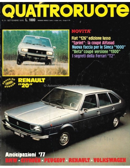 1976 QUATTRORUOTE MAGAZIN 249 ITALIENISCH