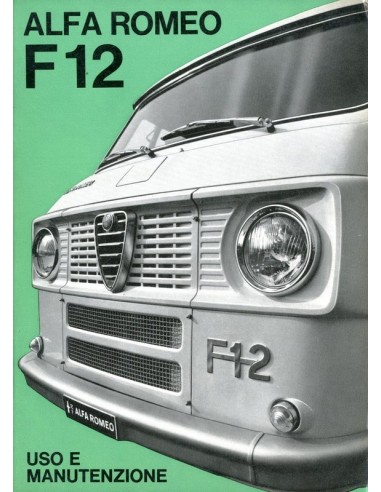 1967 ALFA ROMEO F12 INSTRUCTIEBOEKJE ITALIAANS