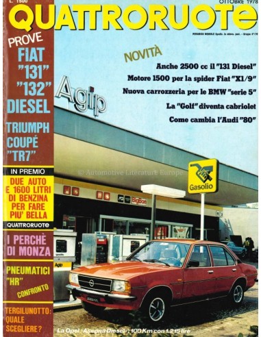 1978 QUATTRORUOTE MAGAZINE 275 ITALIAANS